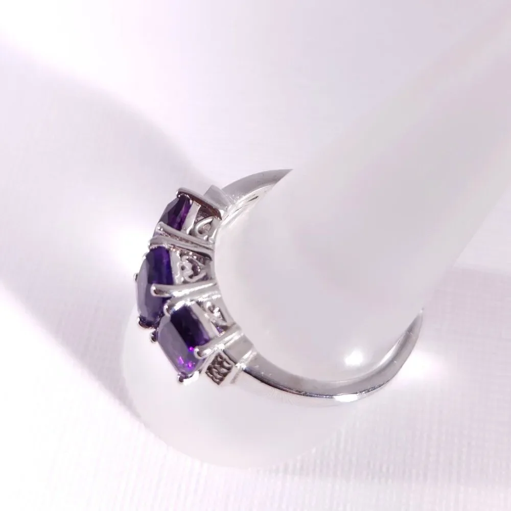 Purple Lusaka Amethyst Ring Size 8